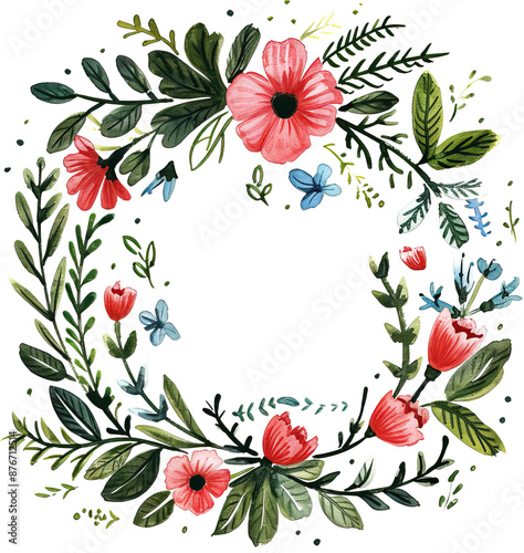 Wreath isolated on transparent background. PNG