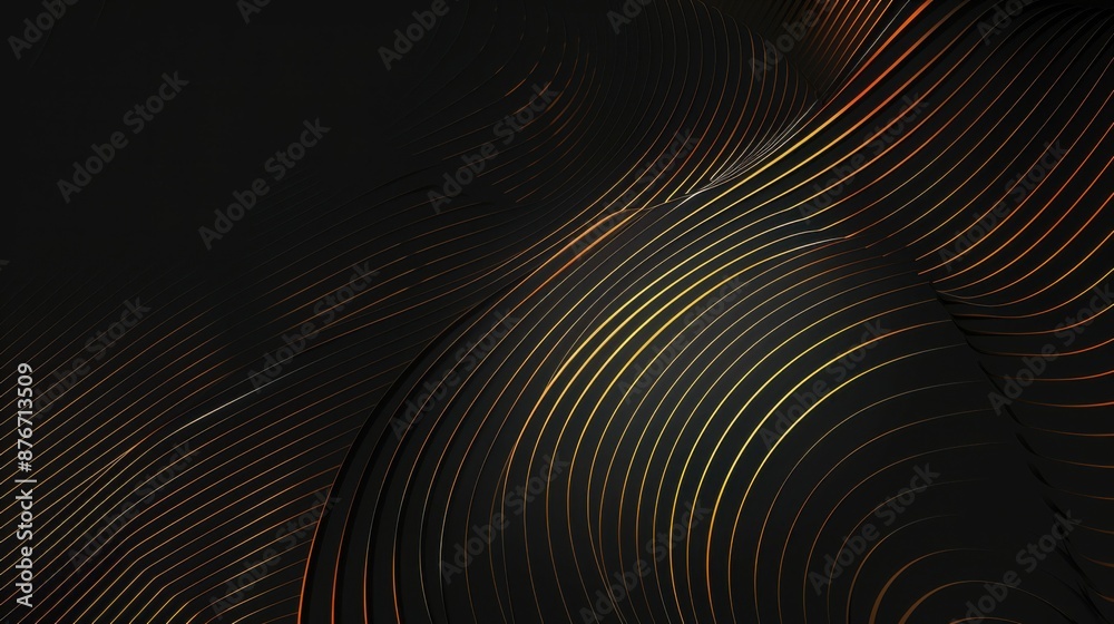 Fototapeta premium abstract geometric background. oval thin lines