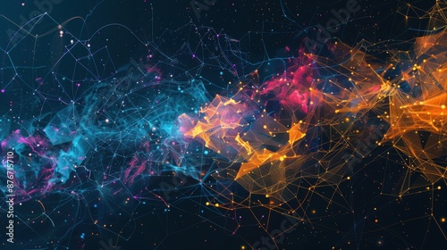 abstract minimalistic chaotic sparse geometric background