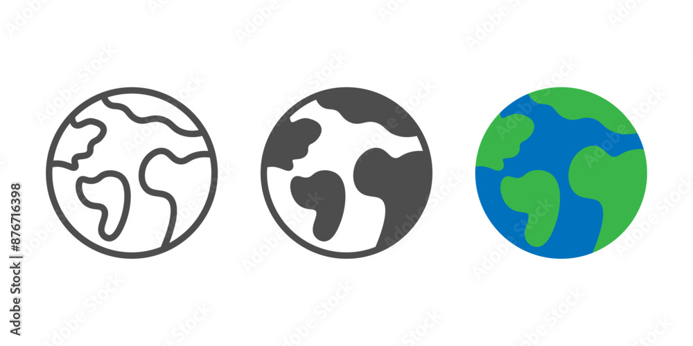 world or earth icon vector collection design world or earth icon vector collection design