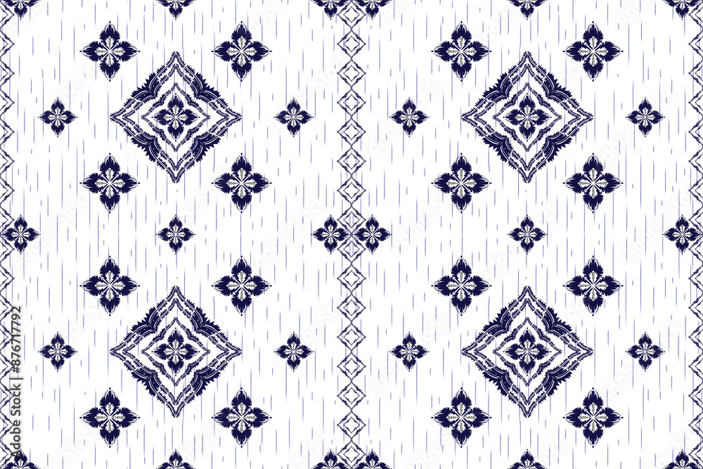 Fototapeta premium Abstract Ethnic Art, ikat, Tribal Seamless Patterns, Fabric Patterns, Clothing, Prints, Pattern, Jewelry, Aztec Geometric Art, Covers, Folk Embroidery, Carpet Design, Wallpaper, Wrapping, Fabric.