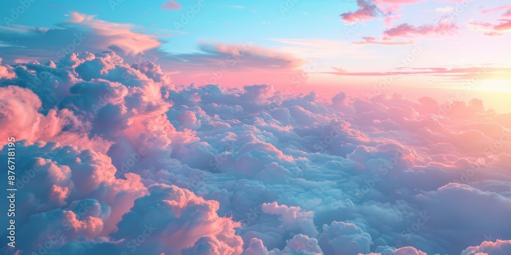 Aerial View of Clouds at Sunset Aerial View of Clouds at Sunset
