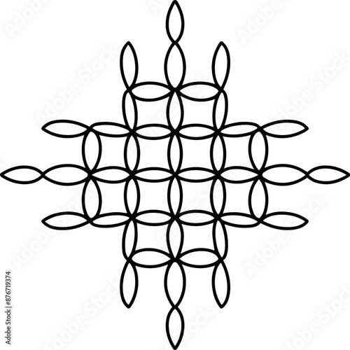 Vintage abstract with arabesque for fabric design. Arabian ornament. Floral element vector. White background.
