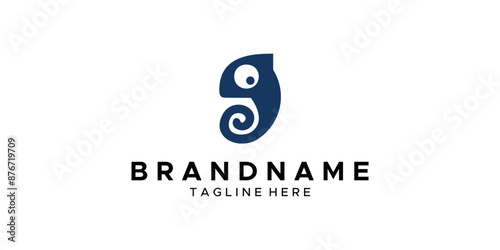 a graphic image with a chameleon theme, on a white background. graphic vector base.