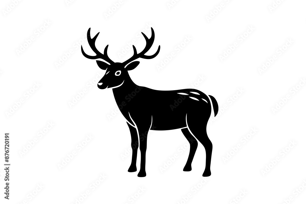 deer silhouette vector illustration deer silhouette vector illustration