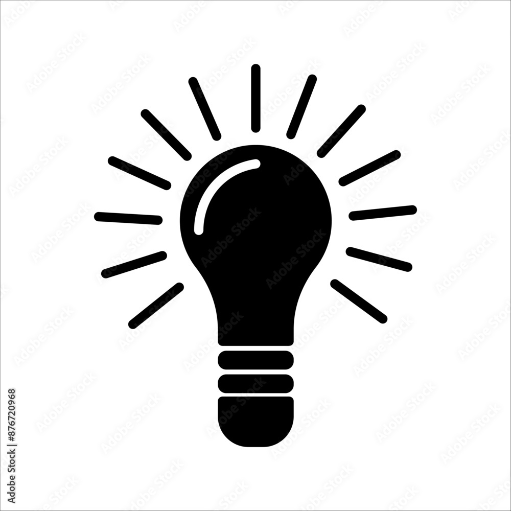 Solution symbol, light icon, idea Solution symbol, light icon, idea