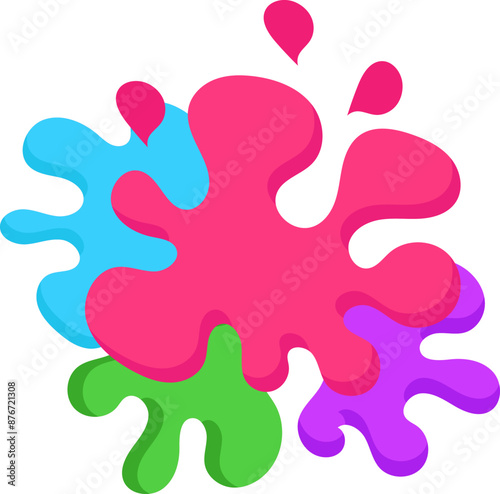Colorful Abstract Splashes Illustration
