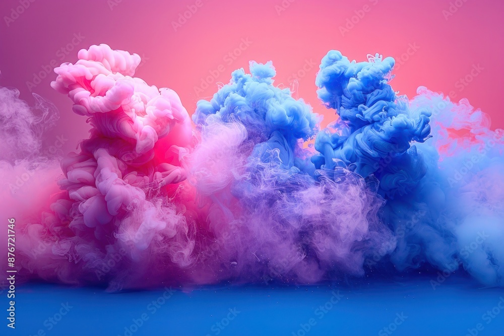 Fototapeta premium Rainbow Color Powder Explosion on White Background - Abstract Paint Splash Burst for Holi Party and Wallpapers