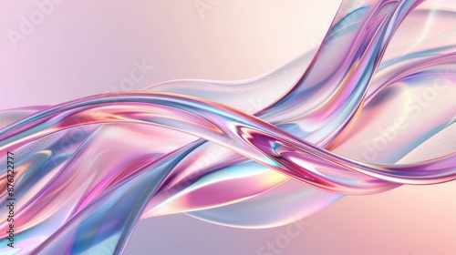 Wallpaper Mural Liquid abstract design with flowing patterns, smooth texture, neon art, wavy shapes, 3D holographic surfaces, vibrant swirls, futuristic curves, bright reflections Torontodigital.ca
