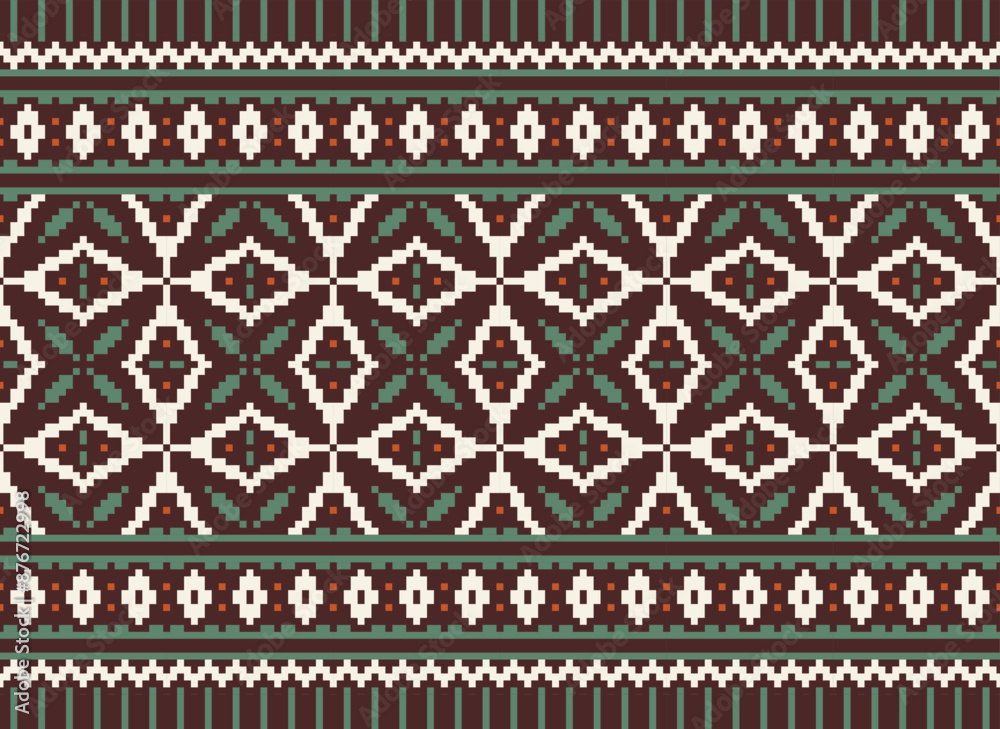 Embroidery Cross Stitch. Ethnic Patterns. Pixel Horizontal Seamless Vector. Geometric Ethnic Indian pattern. Native Ethnic pattern. Cross Stitch Border.
Embroidery Cross Stitch. Ethnic Patterns. Pixel Horizontal Seamless Vector. Geometric Ethnic Indian pattern. Native Ethnic pattern. Cross Stitch Border.