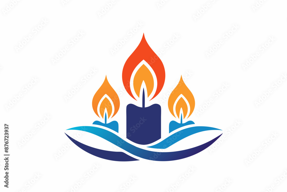 Logo of epoxy resin art, candles, creative logo Icon, white background, logo style design. Logo of epoxy resin art, candles, creative logo Icon, white background, logo style design.