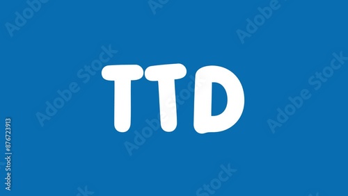 TTD, Very cute motion text that swings from side to side like a gummy photo