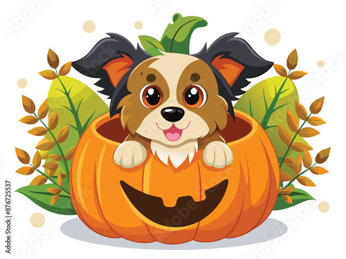 Spooky Pawsome: Norwegian Lundehund Puppy Halloween Excitement