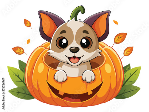 Spooky Pawsome: Norwegian Lundehund Puppy Halloween Excitement