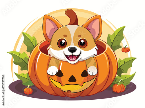 Spooky Pawsome: Norwegian Lundehund Puppy Halloween Excitement
