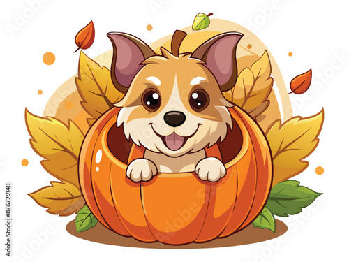 Spooky Pawsome: Norwegian Lundehund Puppy Halloween Excitement