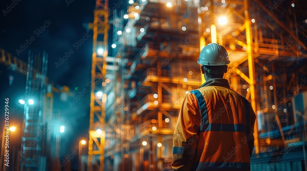 Shiny construction apparatus, high-tech machinery reflecting light, showcased at a modern construction site, emphasizing precision and innovation Shiny construction apparatus, high-tech machinery reflecting light, showcased at a modern construction site, emphasizing precision and innovation
