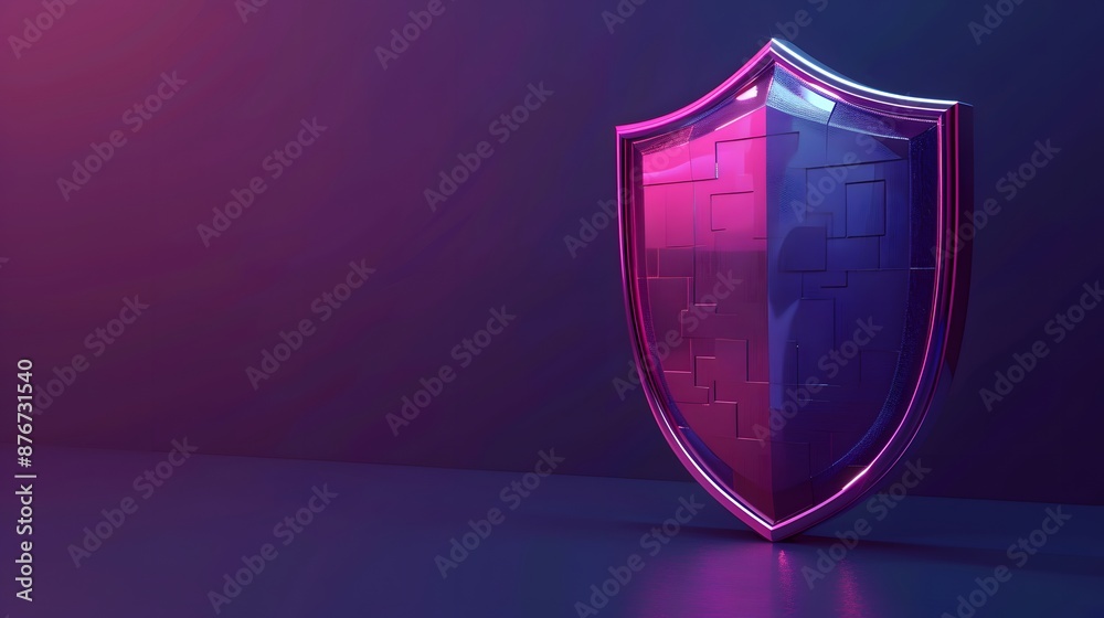 Futuristic digital security shield with neon gradients, symbolizing cybersecurity and data protection on a dark background. Futuristic digital security shield with neon gradients, symbolizing cybersecurity and data protection on a dark background.
