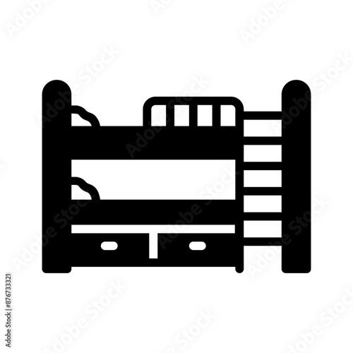 Vector solid black icon for Dorm room