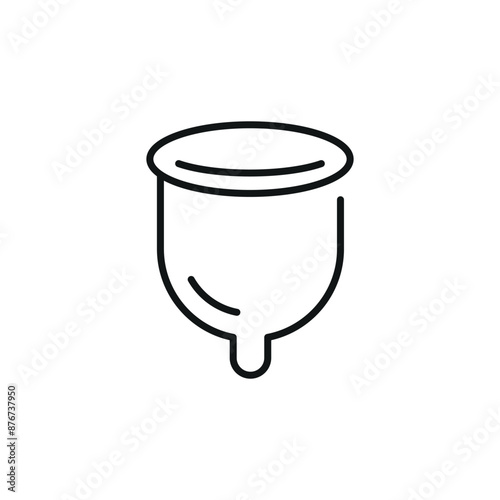 Menstrual Cup Icon. Simple menstrual cup icon for health and hygiene design. Vector illustration.