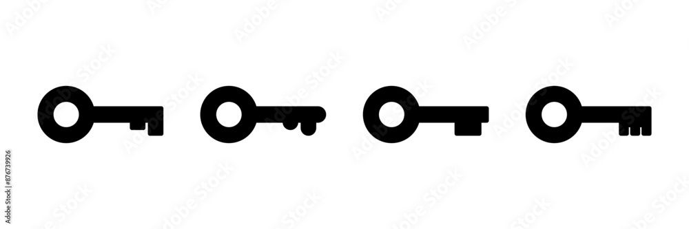 Key icon vector isolated on white background. Key vector icon. Key symbol. security Key icon vector isolated on white background. Key vector icon. Key symbol. security