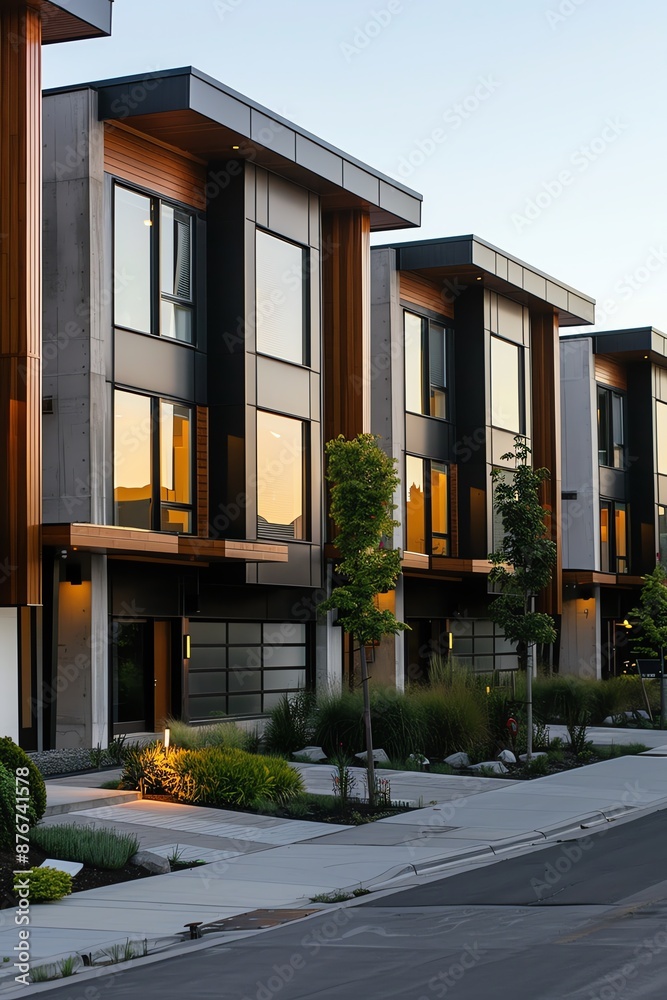 Design a modern and minimalist 3-story house with a flat roof Design a modern and minimalist 3-story house with a flat roof