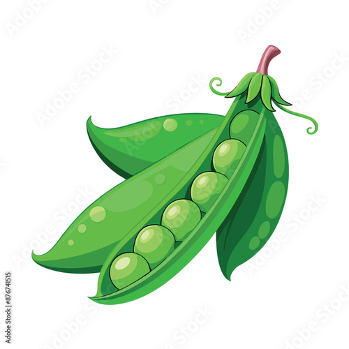 sensible White backdrop with green peas