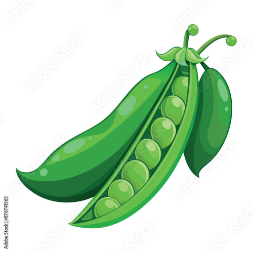 sensible White backdrop with green peas