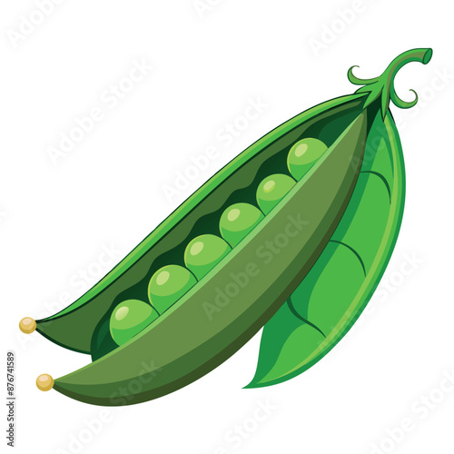 sensible White backdrop with green peas