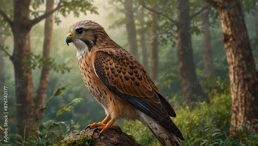 A majestic kestrel soaring high against a sunset sky ai_generated A majestic kestrel soaring high against a sunset sky ai_generated