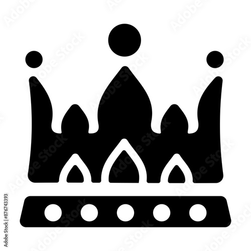 A glyph icon of imperial headpiece 