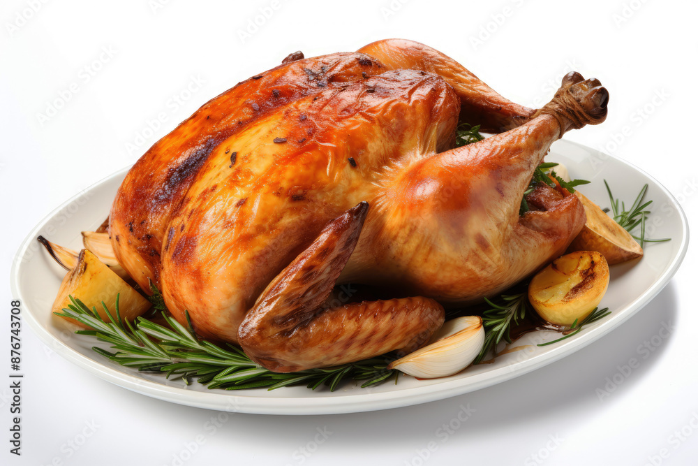 generated illustration Roast turkey isolated on white background. generated illustration Roast turkey isolated on white background.