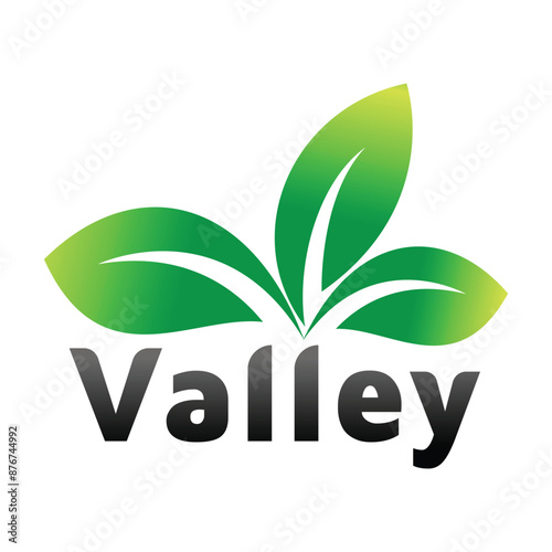 VALLEY LEAF GREEN LOGO DESIGN