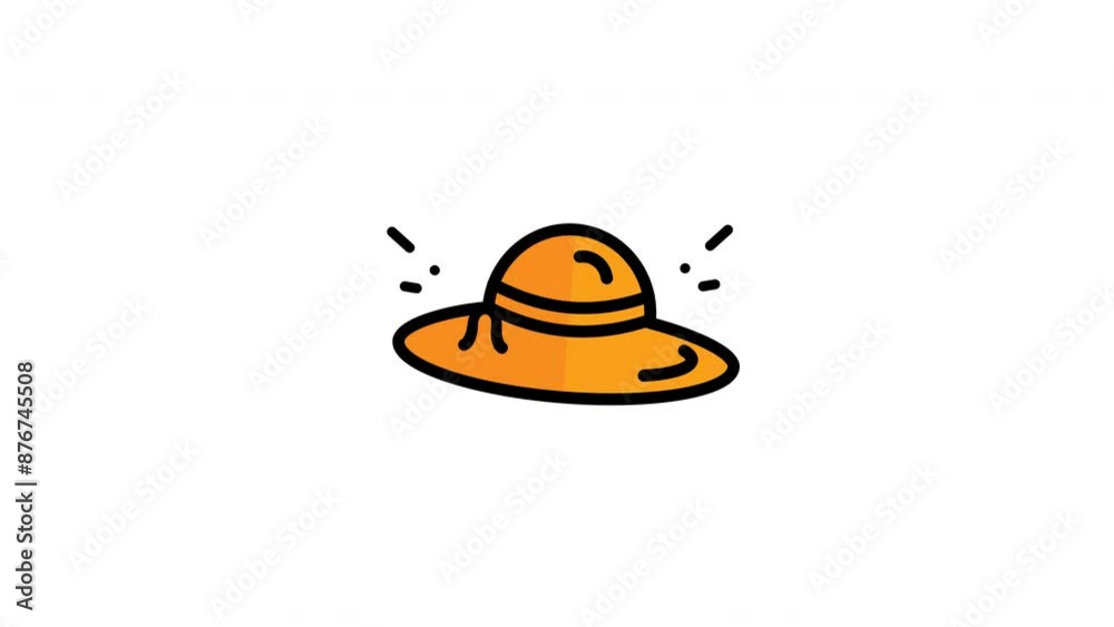 Sun Hat animated icon with alpha channel. Perfect for project and Explainer Video Sun Hat animated icon with alpha channel. Perfect for project and Explainer Video