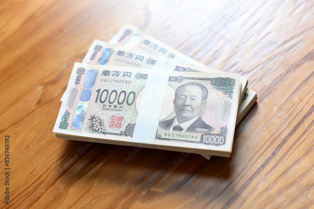 日本の新紙幣のお札（新1万円札）イメージ