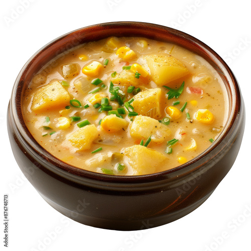 Wallpaper Mural Delicious Corn Chowder Soup Illustration on Transparent Background Torontodigital.ca