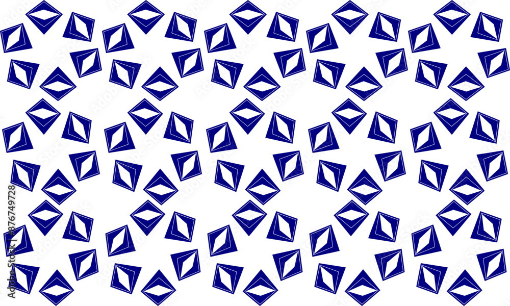 seamless pattern with shapes, blue diamond net, ring hexagon block on white background, design for fabric print or t-shirt paint screening seamless pattern with shapes, blue diamond net, ring hexagon block on white background, design for fabric print or t-shirt paint screening