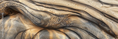 Close up of patterns in sandstone at shore acres state park in oregon coast photo