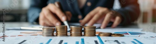 Capital preservation, person reviewing financial plans, safe investment choices, recession impact, clear focus, high-resolution