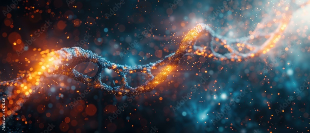 Illustration of DNA, a molecule that encodes the genetic instructions for living things. AI. Illustration of DNA, a molecule that encodes the genetic instructions for living things. AI.