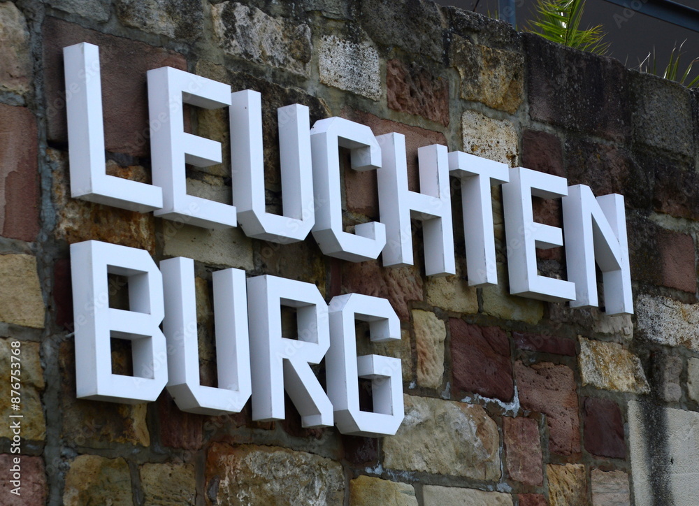 Obraz premium Sign Historical Castle Leuchtenburg, Kahla, Thuringia