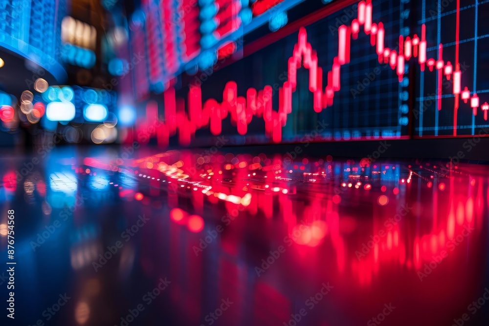 Stock volatility during economic crisis, fluctuating charts, investor reactions, high-resolution Stock volatility during economic crisis, fluctuating charts, investor reactions, high-resolution