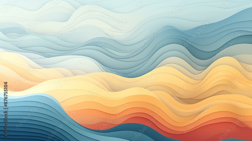 Discover intricate flat illustration designs with earth tones and detailed textures in stylized ripples patterns. Discover intricate flat illustration designs with earth tones and detailed textures in stylized ripples patterns.