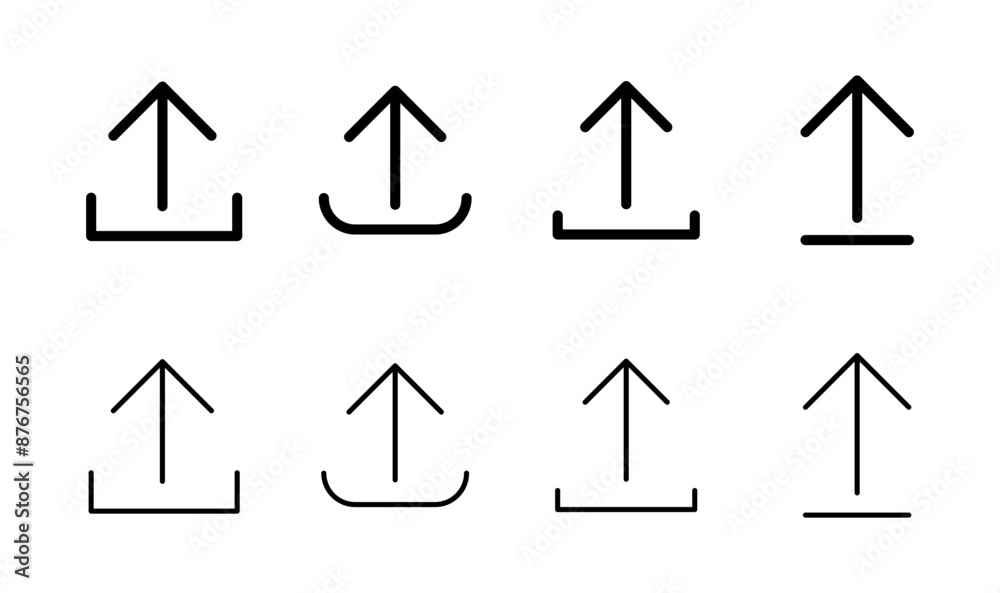 Upload icon set. load data symbol Upload icon set. load data symbol