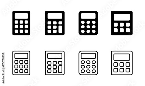 Calculator icon set. Accounting calculator icon. calculator vector
