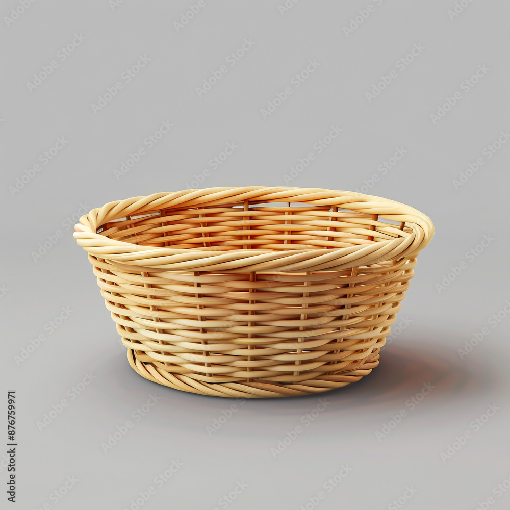 Basket on gray background Basket on gray background