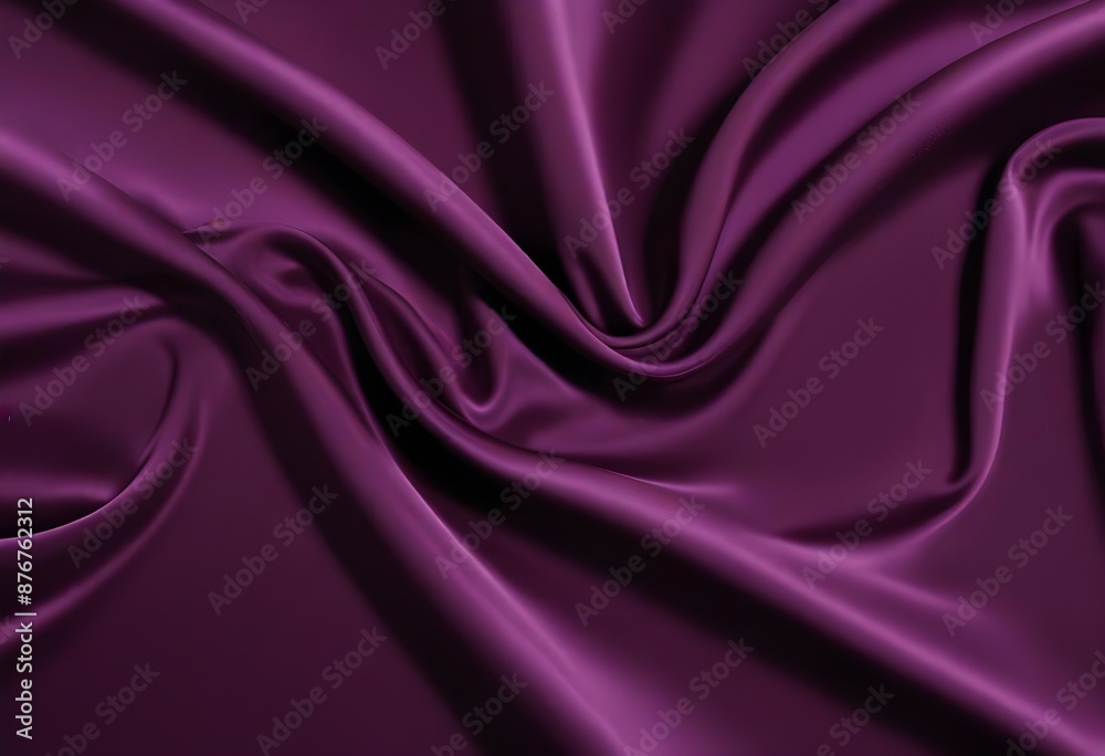 Obraz premium deep purple satin velvet wavy drapery texture sample background