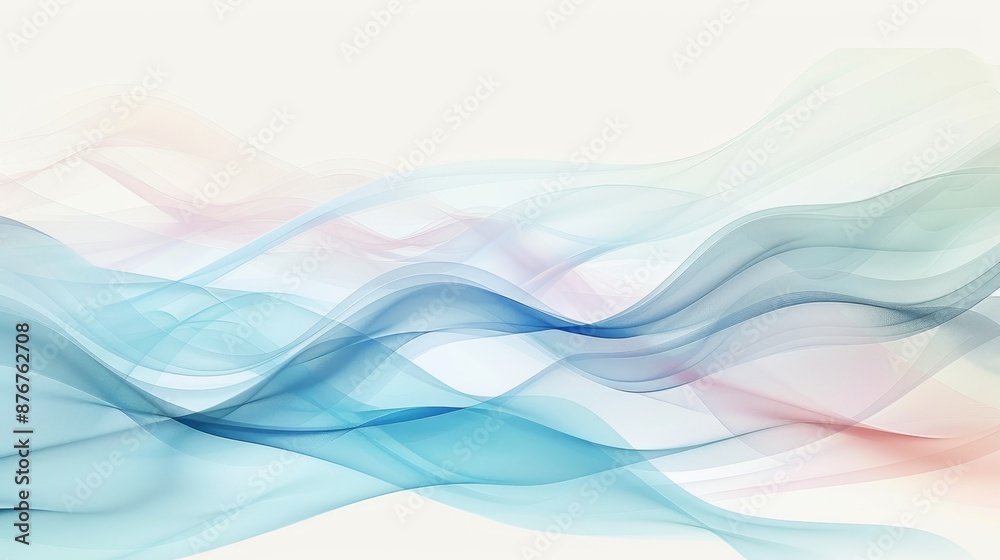Fototapeta premium Abstract soft background with a wave. Vector illustration. Clip art.
