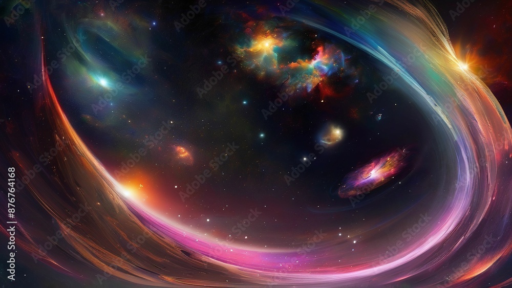 Obraz premium space galaxy background