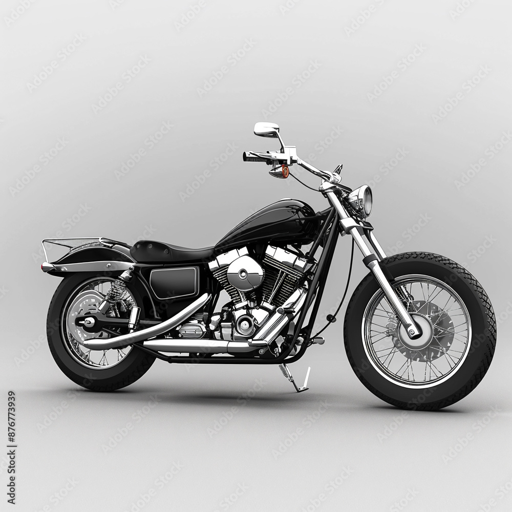 Sleek motorcycle on gray background Sleek motorcycle on gray background